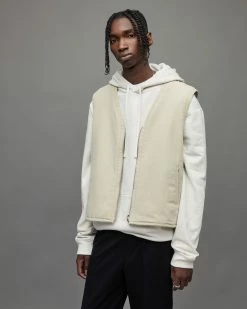 Best deal 💯 Marsh Reversible Sherpa Vest Fawn Beige ✔️ -Coats & Jackets Sales MA007X 7689 4