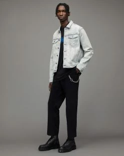 Promo 🧨 Jupp Denim Jacket Bleached Grey 😍 -Coats & Jackets Sales MA008X 3884 3