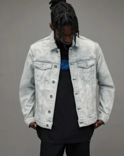 Promo 🧨 Jupp Denim Jacket Bleached Grey 😍 -Coats & Jackets Sales MA008X 3884 4