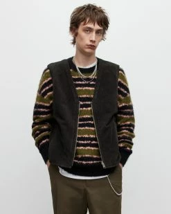 Hot Sale 🎁 Lecco Reversible Vest Gilet Jet Black 🧨