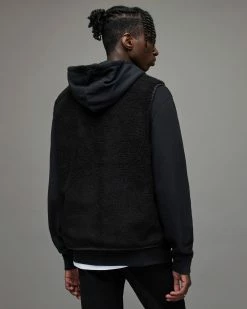 Best reviews of 🔥 Marsh Reversible Sherpa Vest Black ⌛ -Coats & Jackets Sales MA014X 5 5