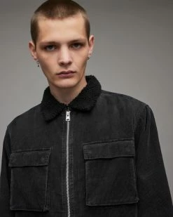 Discount ✨ Rikers Corduroy Sherpa Lined Jacket Jet Black 🔥 -Coats & Jackets Sales MA023X 451 6