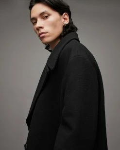 Cheapest 🤩 Banshee Wool Blend 🧥 Coat Black 🥰 -Coats & Jackets Sales MC006X 5 3