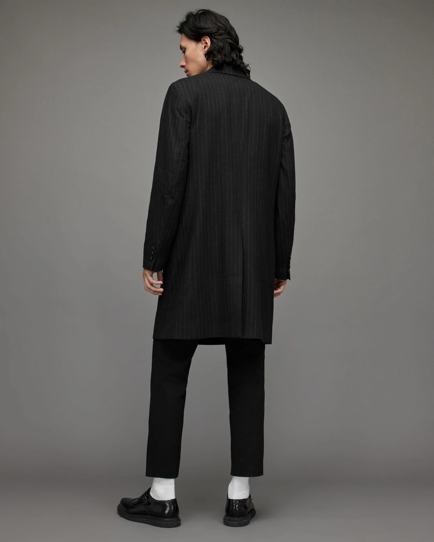 Best Sale ๐ Brock Pinstripe ๐งฅ Coat Black โ 6 Best Sale ๐ Brock Pinstripe ๐งฅ Coat Black โ - Image 6