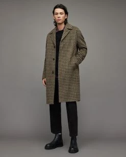 Best Pirce ✔️ Drumm Checked 🧥 Coat Brown 🤩 -Coats & Jackets Sales MC037X 6 4