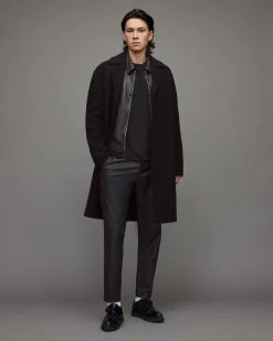 Outlet 🔥 Holt Wool 🧥 Coat Black 🎁