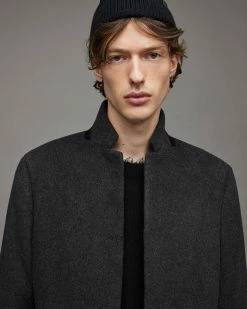 Deals 🥰 Manor Wool 🧥 Coat Black 🔔 -Coats & Jackets Sales MC048T 3860 3