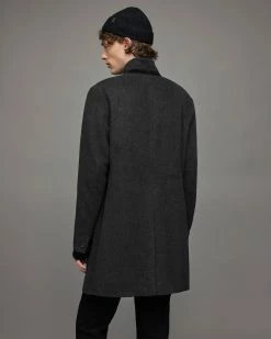 Deals 🥰 Manor Wool 🧥 Coat Black 🔔 -Coats & Jackets Sales MC048T 3860 6