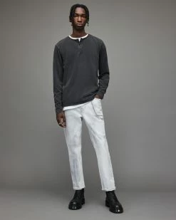 Wholesale 🌟 Bodega Long Sleeve Henley Washed Black ⭐ -Coats & Jackets Sales MD001X 162 3