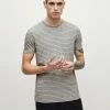 Coupon 👏 Figure Striped Crew T-Shirt GREY MARL/WSHD BLK 🛒