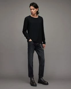 Promo ✔️ Figure Long Sleeve Crew T-Shirt Jet Black 🎉 -Coats & Jackets Sales MD059T 451 4