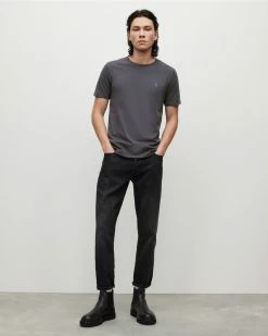 Best deal 🌟 Brace Crew Brushed Cotton T-Shirt Amethyst Blue ✔️ -Coats & Jackets Sales MD069Y 8182 3 2