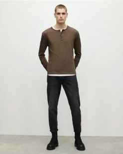 Coupon 💯 Figure Long Sleeve Henley Mink Brown 🤩 -Coats & Jackets Sales MD088X 5731 3 2