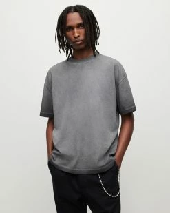 Best Pirce ⭐ Parc Oversized Crew T-Shirt Washed Black 🥰