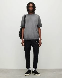 Best Pirce ⭐ Parc Oversized Crew T-Shirt Washed Black 🥰 -Coats & Jackets Sales MD109X 162 3 2