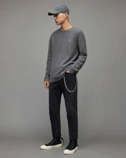 Flash Sale ⭐ Rowe Long Sleeve Crew T-Shirt Hazy Grey 🌟 -Coats & Jackets Sales MD128X 8072 3