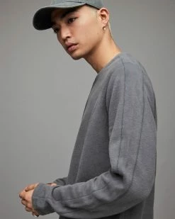 Flash Sale ⭐ Rowe Long Sleeve Crew T-Shirt Hazy Grey 🌟 -Coats & Jackets Sales MD128X 8072 5