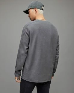 Flash Sale ⭐ Rowe Long Sleeve Crew T-Shirt Hazy Grey 🌟 -Coats & Jackets Sales MD128X 8072 6