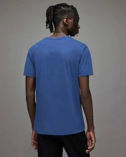 Best Pirce 💯 Brace Crew Brushed Cotton T-Shirt Electric Blue 🎉 -Coats & Jackets Sales MD146X 8061 4