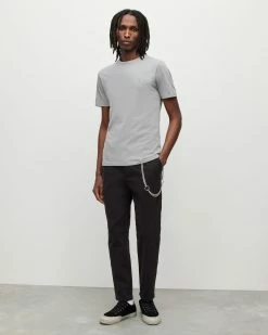 Buy 🌟 Brace Crew Brushed Cotton T-Shirt Tin Grey ⌛ -Coats & Jackets Sales MD150X 5410 3 2