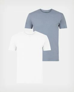 Hot Sale 🤩 Figure Crew T-Shirt 2 Pack OPT WHT/DULL BLU 🔥