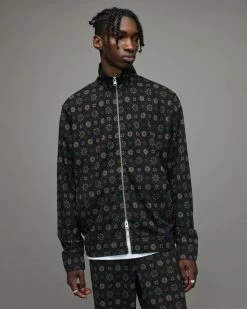 Outlet 🌟 Flynn Zip Through Jacket Jet Black ⌛ -Coats & Jackets Sales MF057X 451 5