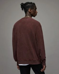 Deals 💯 Sonny Crew Sweatshirt Maroon Red 💯 -Coats & Jackets Sales MF070X 4657 5