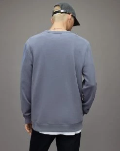 Hot Sale ⭐ Raven Crew Sweatshirt Dull Blue 🧨 -Coats & Jackets Sales MF076X 8063 6