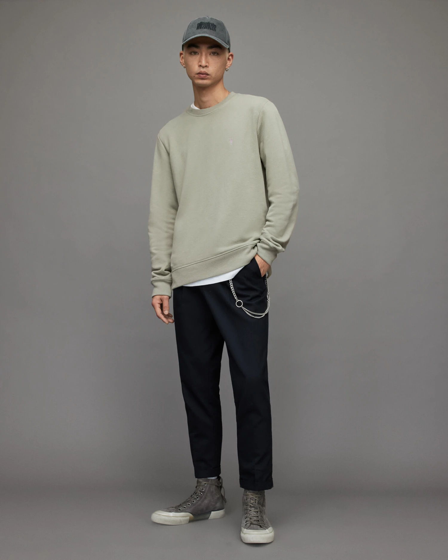 Best Sale ✔️ Raven Contrast Crew Sweatshirt Liberty Green ✨ 3 Best Sale ✔️ Raven Contrast Crew Sweatshirt Liberty Green ✨ - Image 3