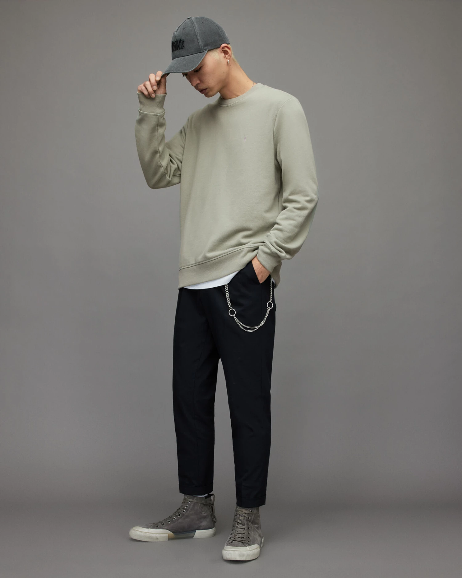 Best Sale ✔️ Raven Contrast Crew Sweatshirt Liberty Green ✨ 4 Best Sale ✔️ Raven Contrast Crew Sweatshirt Liberty Green ✨ - Image 4