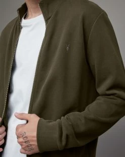 Hot Sale ⭐ Raven Zip Funnel Sweatshirt Park Green ❤️ -Coats & Jackets Sales MF090X 8042 4