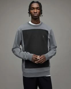 Discount ✔️ Lobke Crew Sweatshirt STEREO GRT/JET BLK ⌛