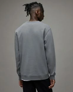 Discount ✔️ Lobke Crew Sweatshirt STEREO GRT/JET BLK ⌛ -Coats & Jackets Sales MF096X 8071 4