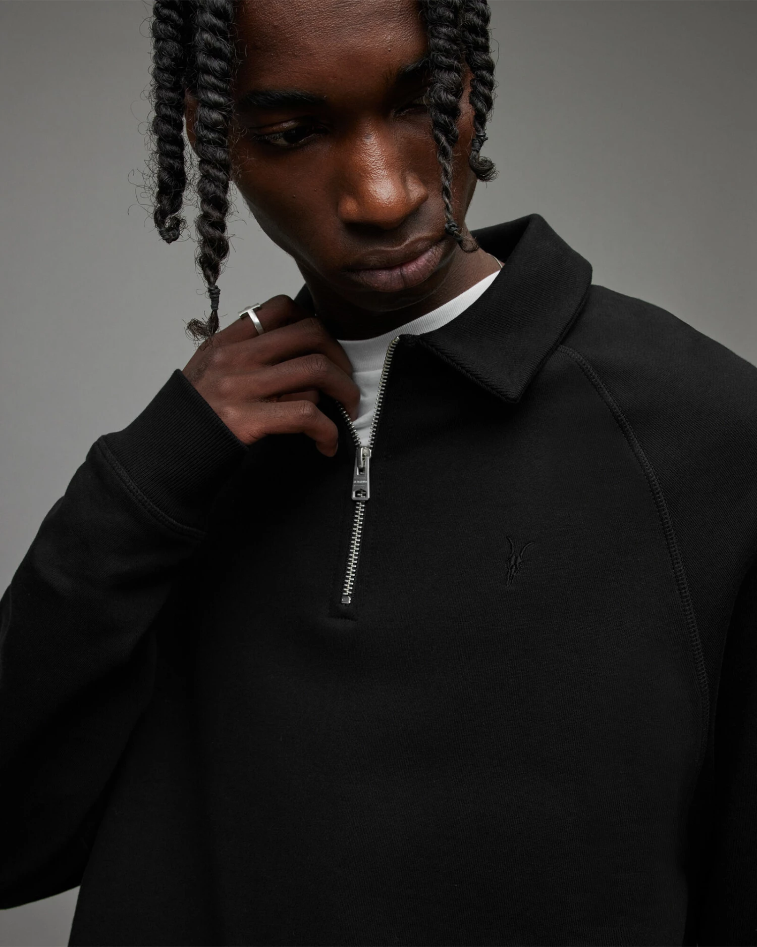 Top 10 🌟 Rafe Half Zip Polo 👕 Shirt Black 🤩 2 Top 10 🌟 Rafe Half Zip Polo 👕 Shirt Black 🤩 - Image 2