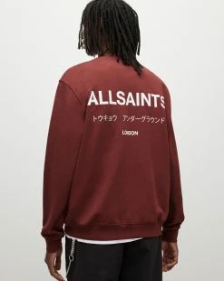 Top 10 🔔 Underground Crew Sweatshirt Merlot Red ✨ -Coats & Jackets Sales MG003Y 4017 5