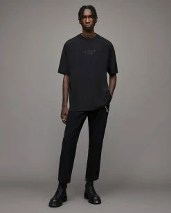 New 🤩 Bones Crew T-Shirt Washed Black 🔥 -Coats & Jackets Sales MG072X 162 3 1