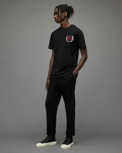 Discount ⌛ Sango Brace Brushed Cotton T-Shirt Jet Black 🧨 -Coats & Jackets Sales MG125X 451 3