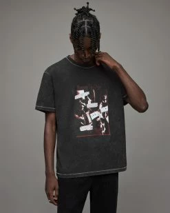 Budget 🧨 Holloway Crew T-Shirt Washed Black 🛒