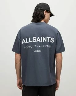 Deals 🎁 Underground Crew T-Shirt Graphite Blue 🧨 -Coats & Jackets Sales MG318X 8113 6