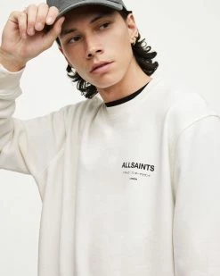 Discount 🔔 Underground Crew Sweatshirt Ashen White 🔥 -Coats & Jackets Sales MG343X 7266 6