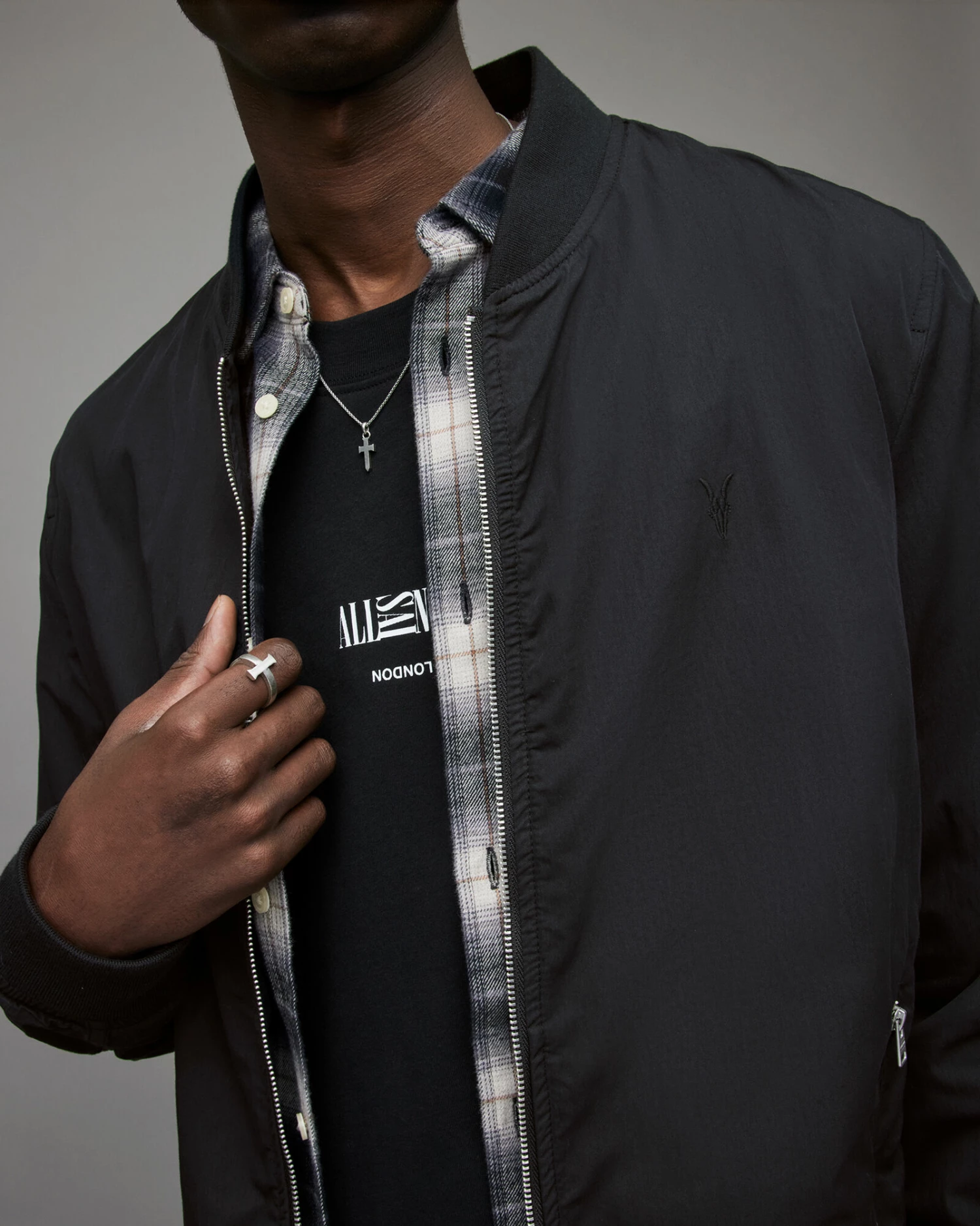 Cheapest ๐ Bassett Bomber Jacket Black ๐ 2 Cheapest ๐ Bassett Bomber Jacket Black ๐ - Image 2