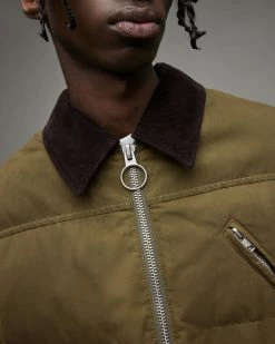 Discount 👏 Gillan Wadded Jacket Dusky Green ❤️ -Coats & Jackets Sales MJ010X 7829 4