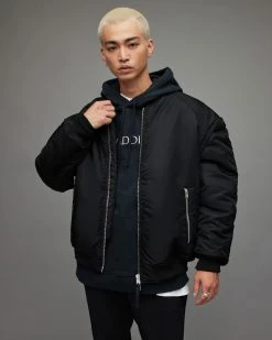 Top 10 😀 Akio 2-In-1 Bomber Jacket Black ❤️ -Coats & Jackets Sales MJ020X 5 6