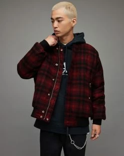 Discount 😀 Stan Bomber Jacket Red/Black 🥰 -Coats & Jackets Sales MJ024X 251 4