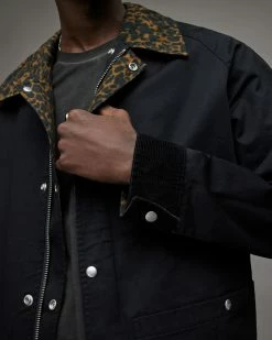 Discount 💯 Vanian Leopard Print Reversible Jacket STALKER LEPRD/BLK 🌟 -Coats & Jackets Sales MJ039X 7831 6