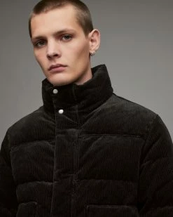 Top 10 🛒 Hogan Corduroy Quilted Jacket Carbon Black 😀 -Coats & Jackets Sales MJ060X 7981 2