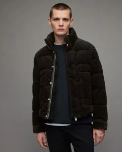 Top 10 🛒 Hogan Corduroy Quilted Jacket Carbon Black 😀 -Coats & Jackets Sales MJ060X 7981 5