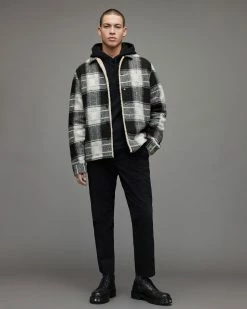 Outlet 🤩 Litho Checked Jacket Ecru/Black 🥰 -Coats & Jackets Sales MJ099X 1493 3