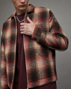 Deals 🌟 Martial Checked Jacket GREY/BLACK/RED 🎁 -Coats & Jackets Sales MJ103X 7999 4