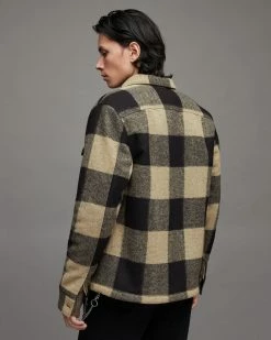 Hot Sale ✨ Drexel Checked Sherpa Lined Jacket Ecru ✨ -Coats & Jackets Sales MJ107X 35 6